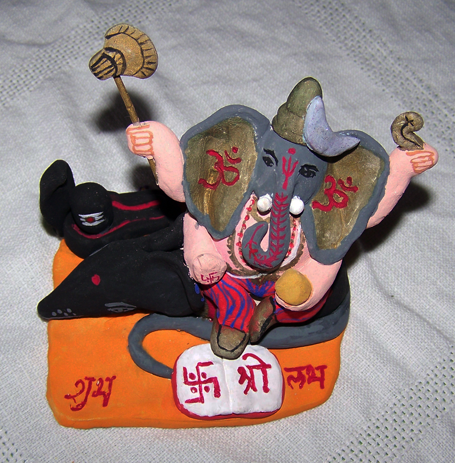 Ganeshji bemalt